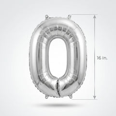Silver Foil Letter O Mylar Balloon