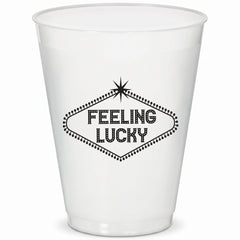 Casino "Feeling Lucky" 18 oz Plastic Tumblers, 25-Pack
