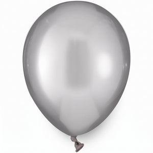 Luxaire Premium Satin Silver Latex Balloons, 5-Inch, 50-Pack