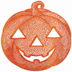 Jack-O'-Lantern Vinyl Placemat - Reusable Halloween Table Decor
