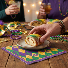Mardi Gras Fleur-de-Lis Lunch Napkins - 6.5 In. x 6.5 In. - 36 Pack