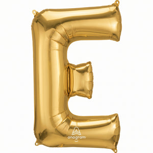 Metallic Gold Letter E Balloon - Foil Super Shape