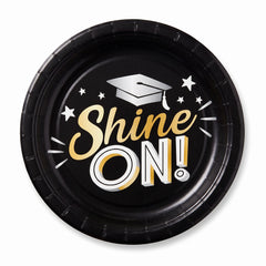 Shine On Graduation Paper Plates - 6.75" Round
