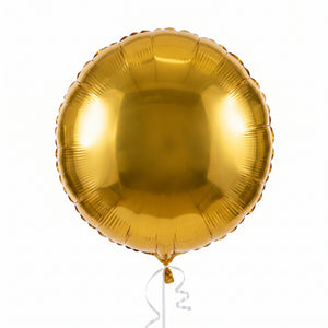 Elegant Gold Metallic Round Balloon - 18-Inch