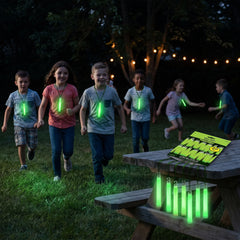 Green Glow Stick Necklaces with Lanyards - 4" (25-Pack)
