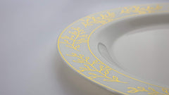 10.25 In. Gold Leaf Design Plastic Plates | 120 Count