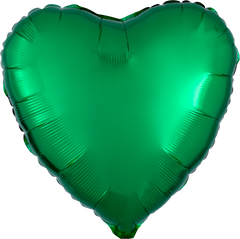 Emerald Green Heart Mylar Balloon - 18 Inches