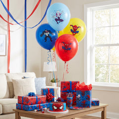 Marvel Spider-Man Webbed Wonder Latex Balloon Decorating Kit, 12-Inch, 6-Pack