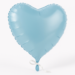 Pastel Blue Heart Foil Balloon - 18-Inch