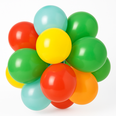 Vibrant Rainbow Sphere Latex Balloon Chandelier