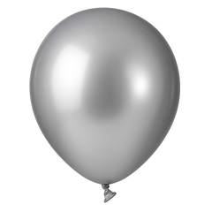 Luxaire Premium Satin Silver Latex Balloons, 5-Inch, 50-Pack