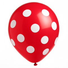 Red & White Polka Dot 12" Latex Balloons