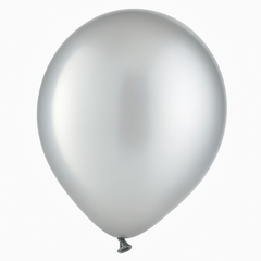 Elegant Pearl Silver Latex Balloons - 12" (10 Pack)