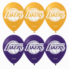 Los Angeles Lakers 12" Latex Balloons - 6 Pack