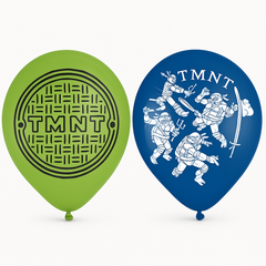 Teenage Mutant Ninja Turtles (TMNT) Latex Balloons - 12" Blue & Green, 6-Pack