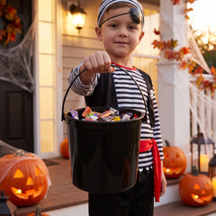 Black Plastic Favor Pail for Parties
