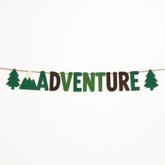Adventure Wilderness Felt Letter Banner for Baby's First Birthday