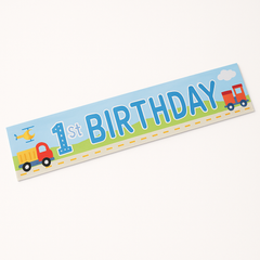 On the Road 1st Birthday Celebration Banner