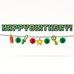 Pixel Party "Happy Birthday" Double Banner Kit