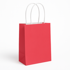 Vibrant Red Party Gift Bags - Pack of 10