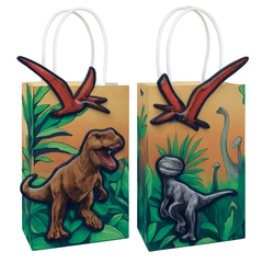 Jurassic World DIY Dinosaur Kraft Gift Bags - 8 Pack