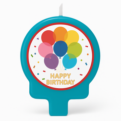 Rainbow Celebration Happy Birthday Candle