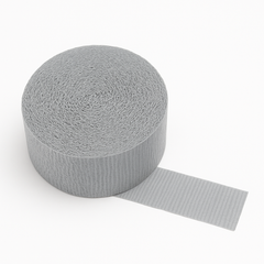 Silver Crepe Streamer - 200ft Shimmering Party Decoration