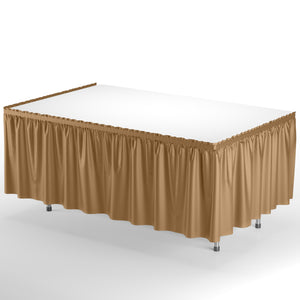 Gold Plastic Table Skirt