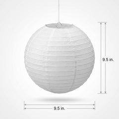 9.5" Frosty White Paper Lanterns - 3 Pack
