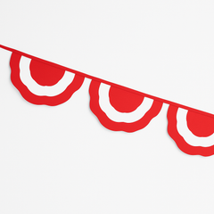 Canada Day Red and White Bunting Banner - 11 ft