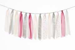 Luminous Iridescent Tulle Ribbon Garland for Kids' Birthday