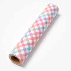 Pastel Plaid Gift Wrap Roll - 16 ft