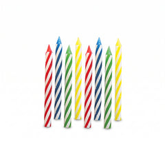 Vibrant Spiral Birthday Candles - Multicolor Set