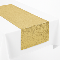 Glamorous Gold Sequin Table Runner for Weddings & Celebrations