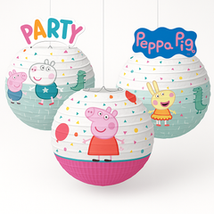 Peppa Pig Paper Lanterns for Kids' Birthday Parties