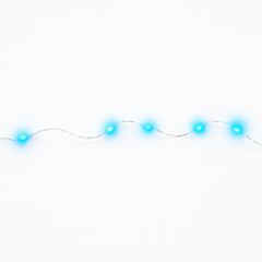 Blue LED Fairy String Lights - 5.5-ft, Battery Operated