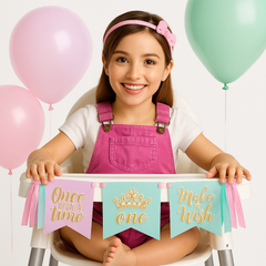 Disney Princess "Once Upon A Time" High Chair Pennant Banner, 38-Inch