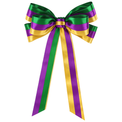 Vibrant Mardi Gras Bow Decoration