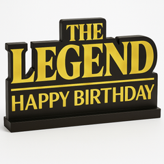 "The Legend" Happy Birthday Standing Sign Decor