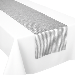 6-Foot Mirror Fabric Table Runner for New Year's Eve