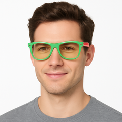Neon Classic Frame Sunglasses with UV400 Protection