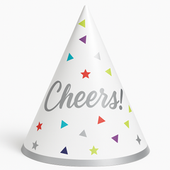 Mini "Here's to Your Birthday" Party Cone Hats, 12-Pack
