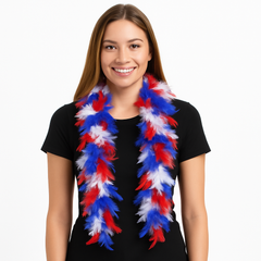 Patriotic Team Spirit Feather Boa