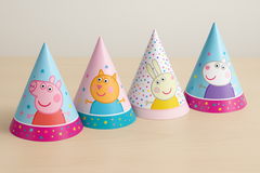 Peppa Pig Party Mini Hats - 8 Count