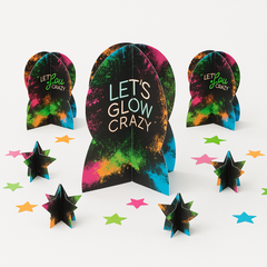 "Let's Glow Crazy" Birthday Table Centerpiece Kit