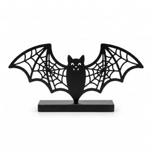 Bewitching Bat Metal Tabletop Sign