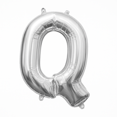 Silver Foil Letter Balloon "Q" - Air Filled