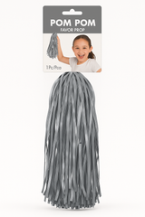 Silver Pom-Pom Cheer Accessory
