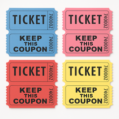 Colorful Double Roll Event Tickets