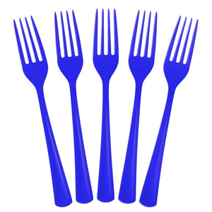 350 Pcs Dark Blue/White Disposable Tableware Set